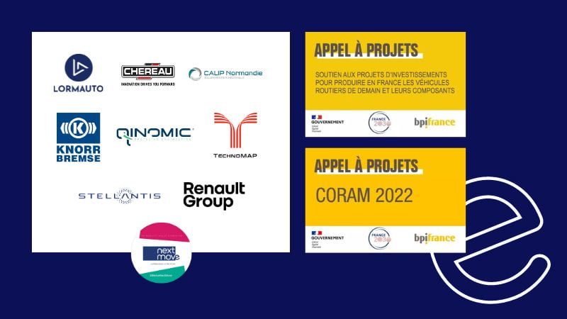 8 membres de NextMove lauréats des appels à projets Invest de soutien à l’investissement France 2030 & CORAM 2022
